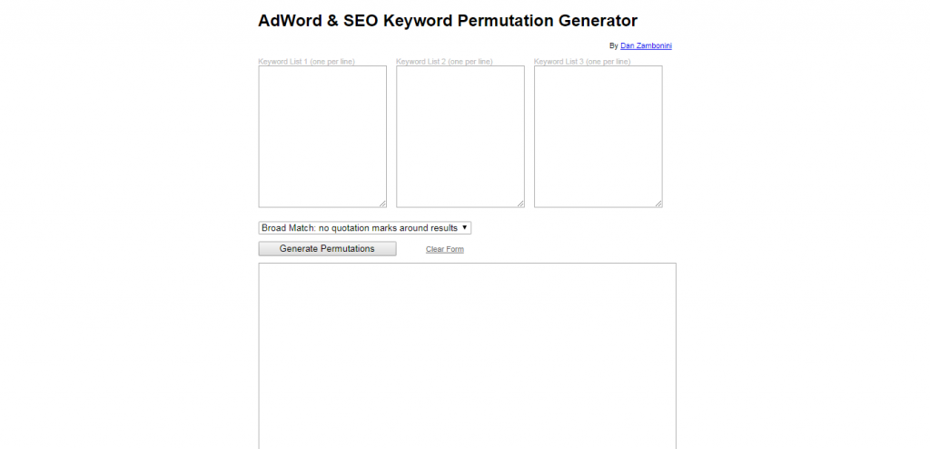 SEO Keyword Permutation Builder keyword suggestion tools