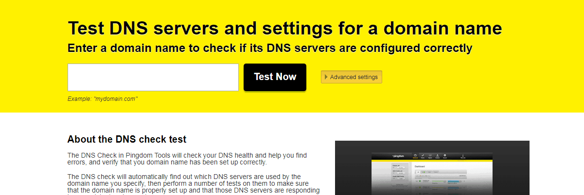 DNS Check Pingdom - Best Seo Audit Tool