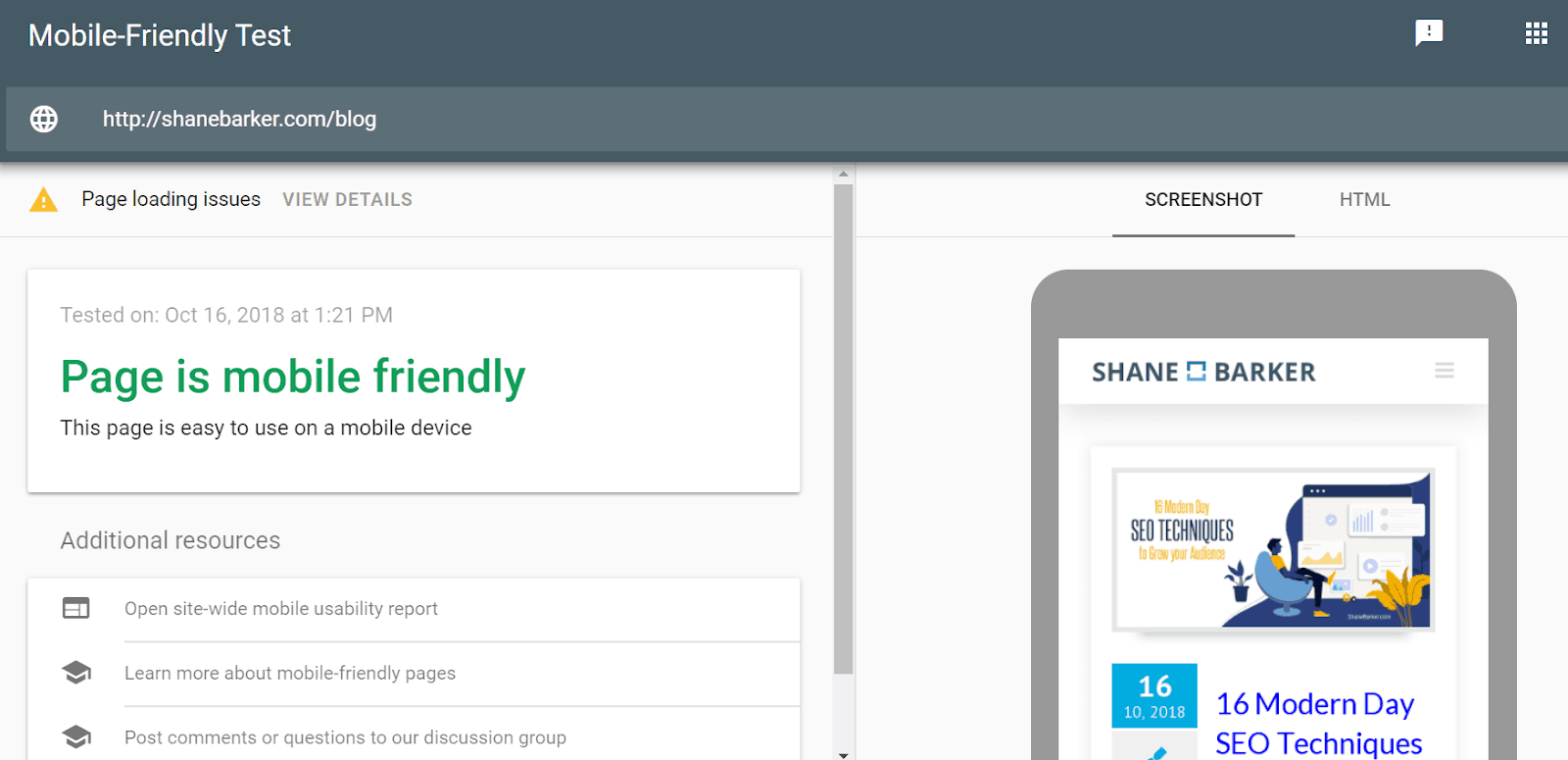 mobile friendly test mobile-first indexing