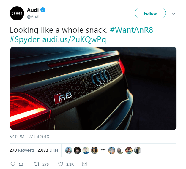 Audi twitter Hashtag Campaigns