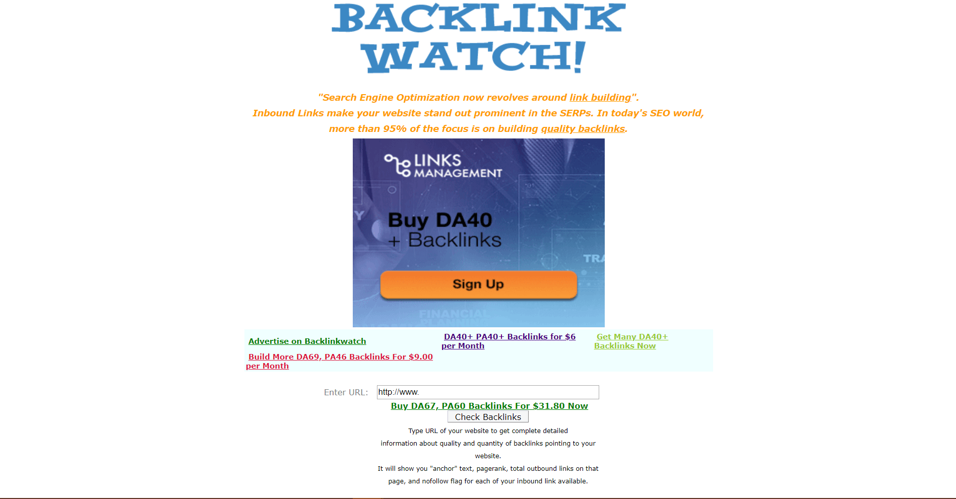 Backlink Watch Backlink Analysis Tool