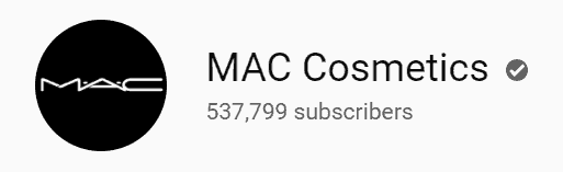 Mac cosmetics YouTube subscribers
