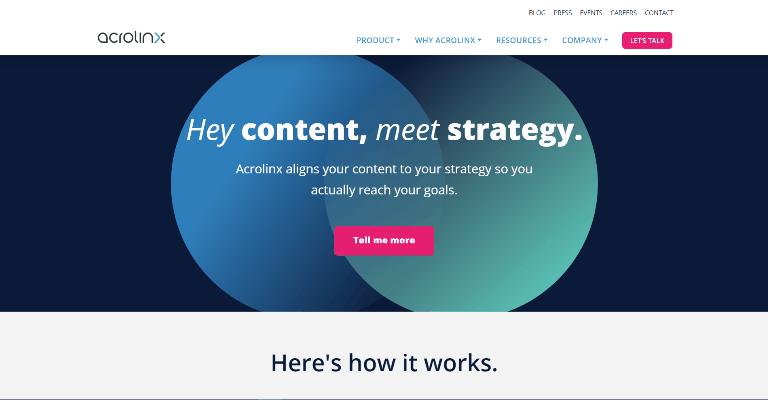 acrolinx platforme de Marketing de conținut