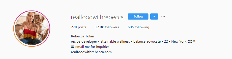 Rebecca Tolan Food Influencers