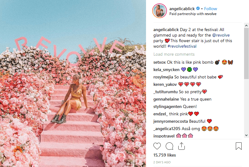Angelica Black instagram fashion influencer marketing