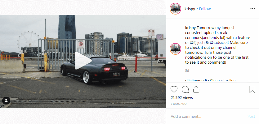 krispy instagram automotive influencer