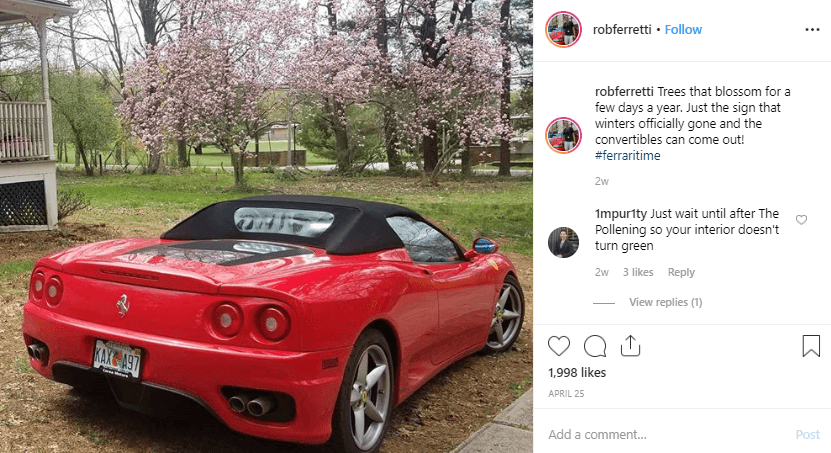 rob ferretti instagram automotive influencer