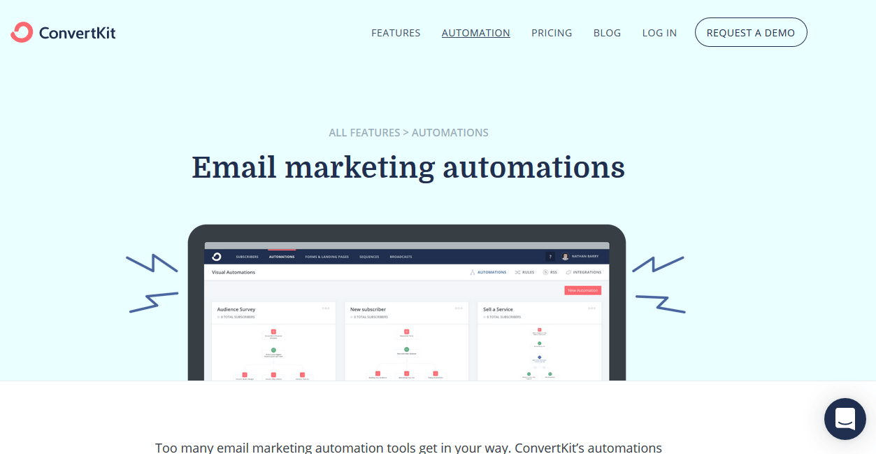 convertkit email marketing automation