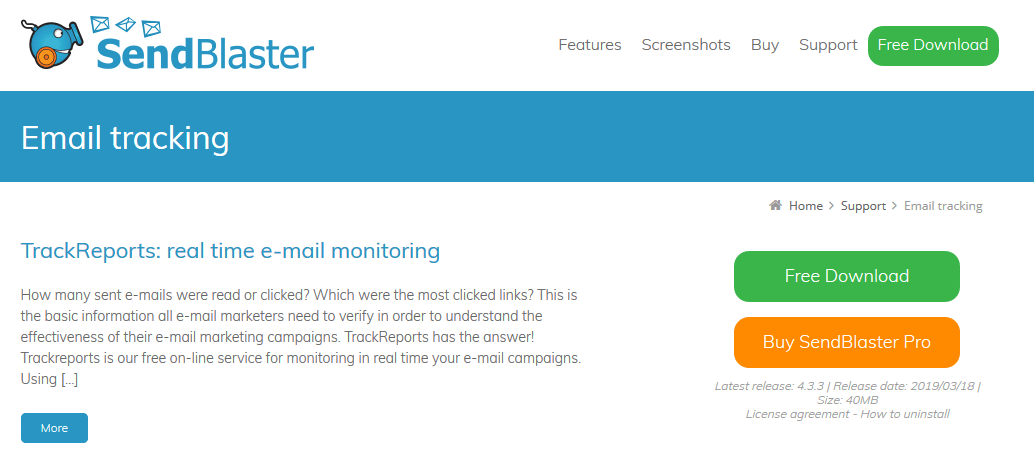SendBlaster Email Tracking Software
