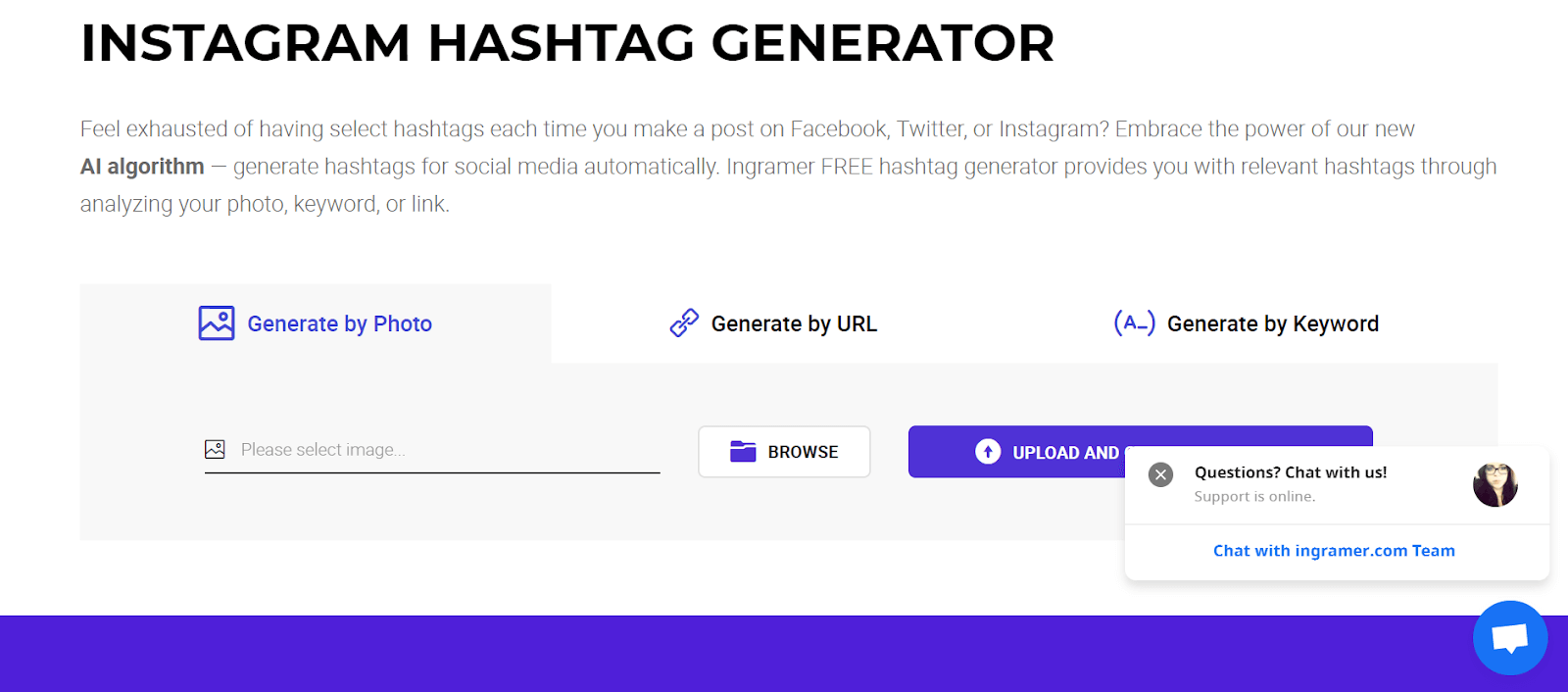 Inflact Instagram Hashtag Generator Tools