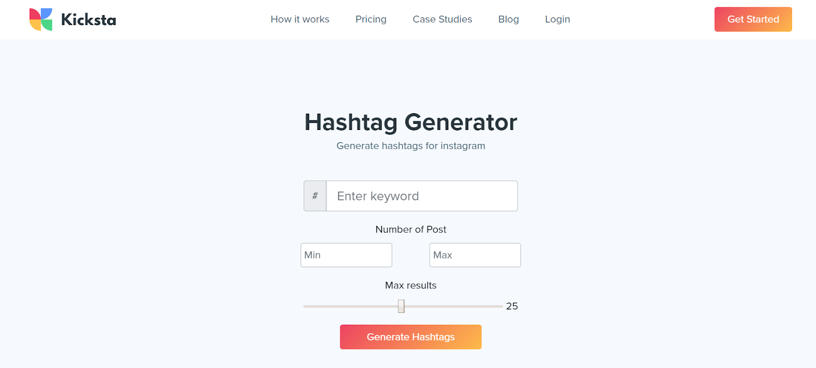 Kicksta Instagram Hashtag Generator Tools