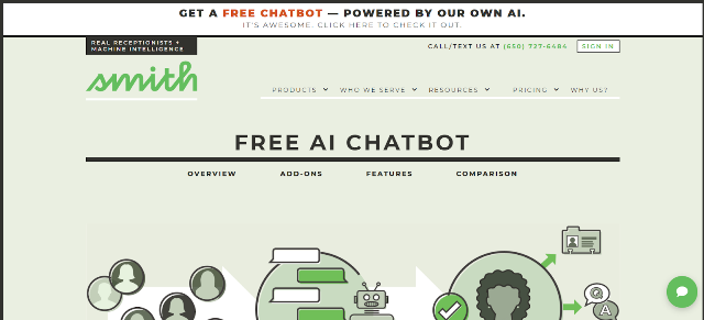 smith.ai chatbot for websites