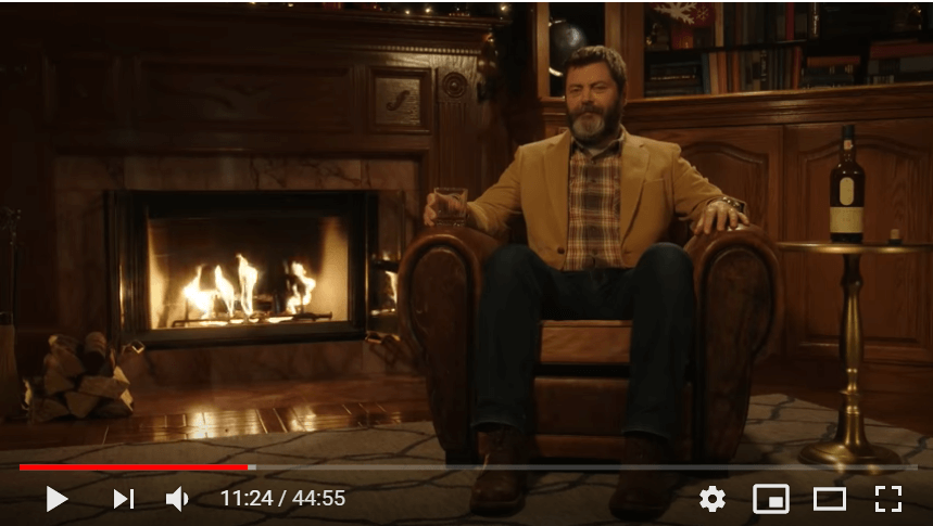 yule log youtube video visual content strategy