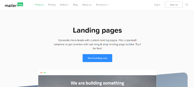 mailerlite best landing page builders
