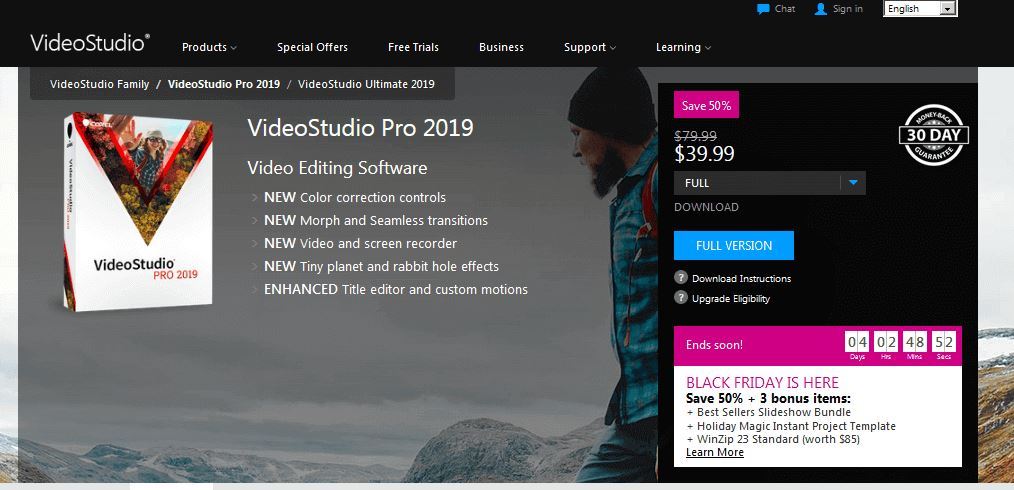 videostudio pro 2019 video editing software
