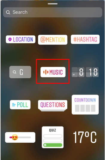 Choose the Music Sticker - Add Music to Your Instagram Story