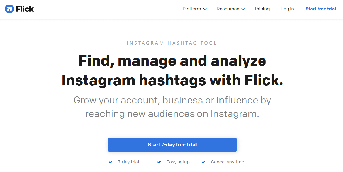 Flick-Hashtag