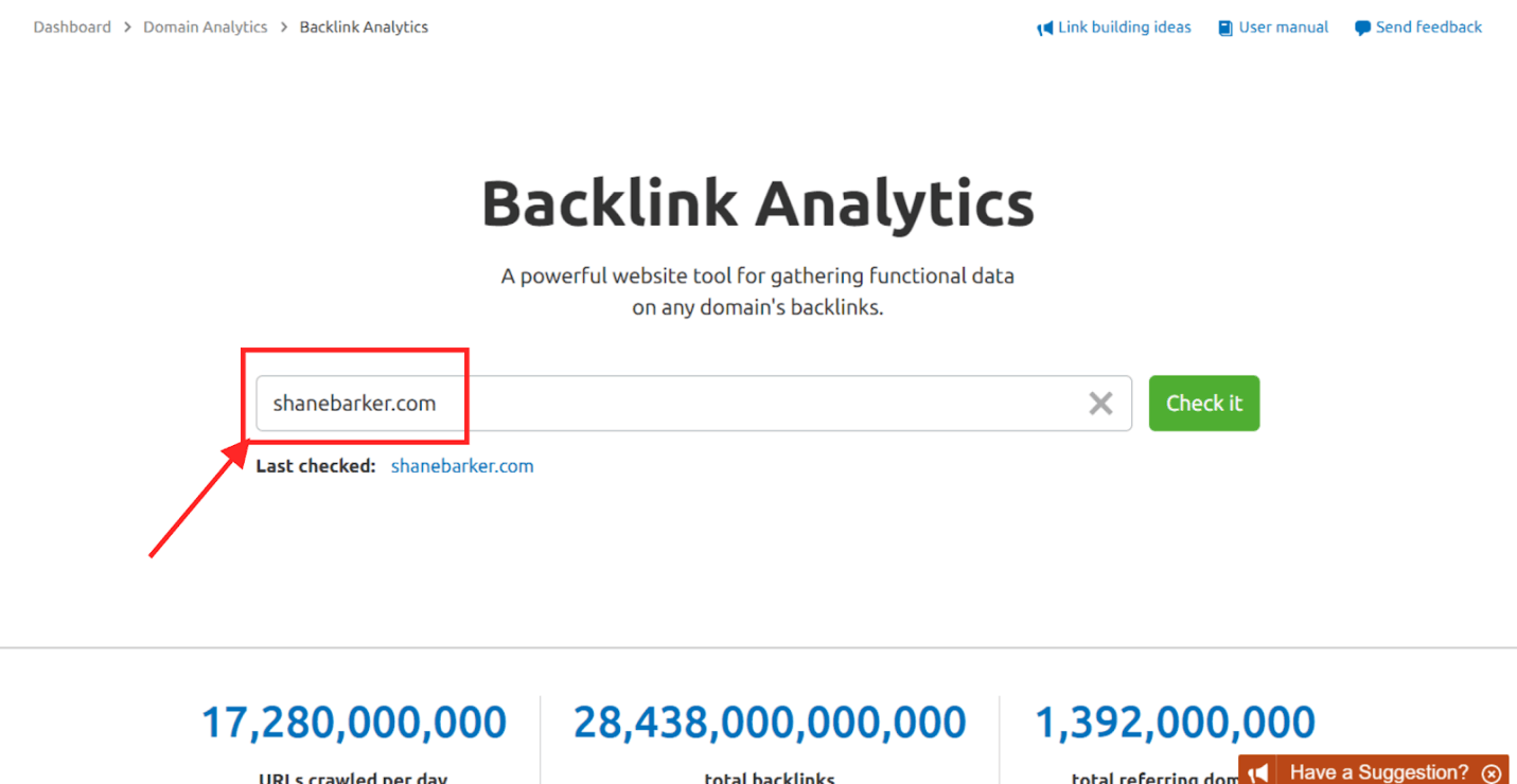 Semrush Backlink Analytics