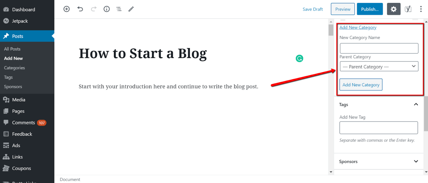 Wordpress Blog Publish