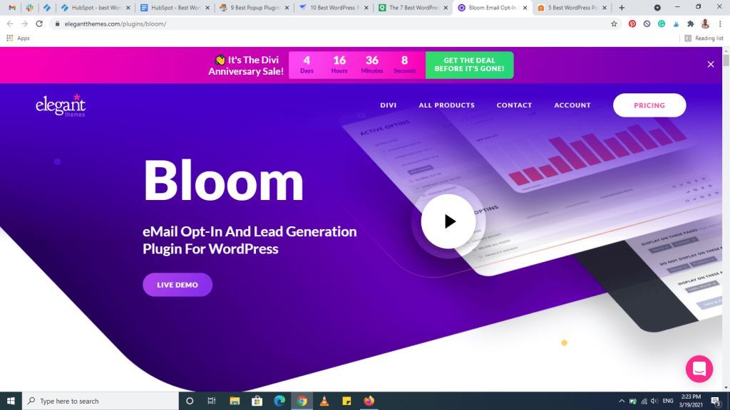 Bloom Email Opt-In Plugin For WordPress