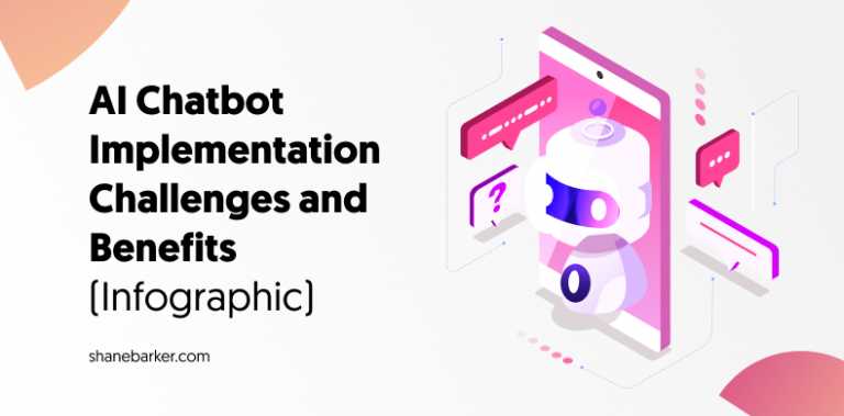 ai chatbot implementation challenges and benefits (infographic)