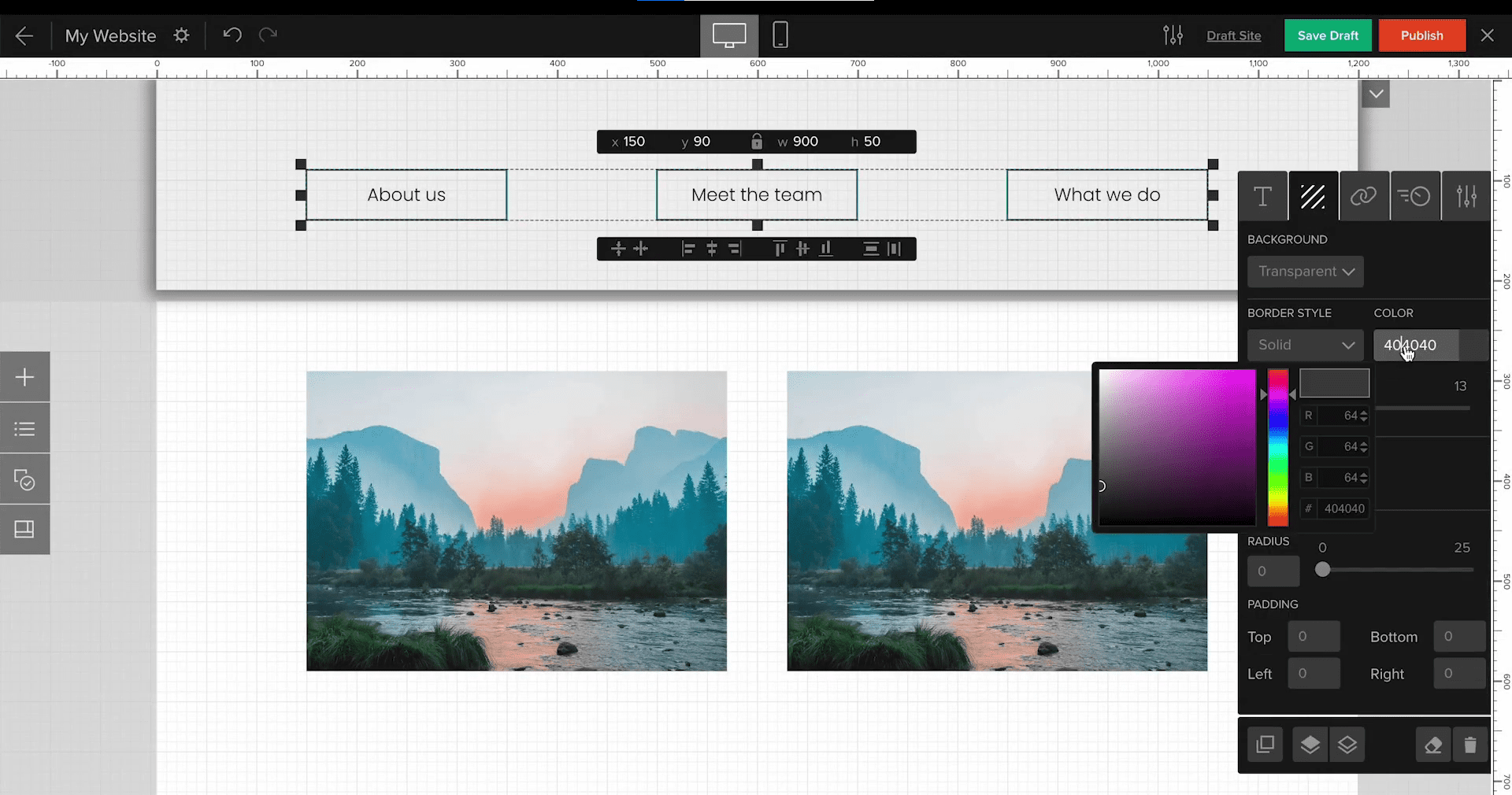 Pixel Together page editor