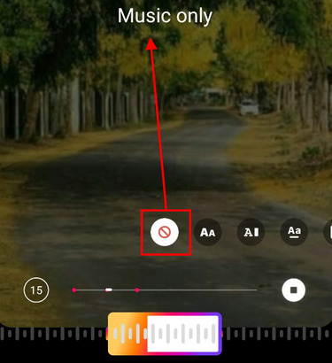 play music without showing the music sticker in your ig story