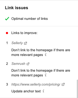 Quality Of Links