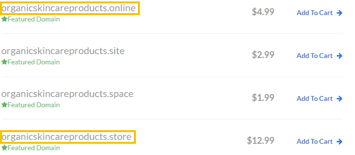 buy other suggested domain names