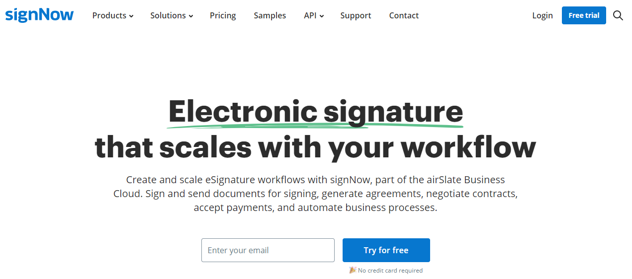 signNow by airSlate