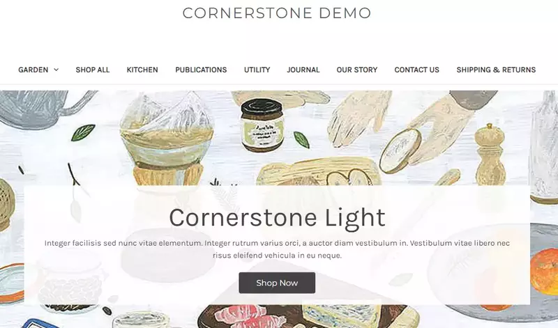 cornerstone ecommerce theme