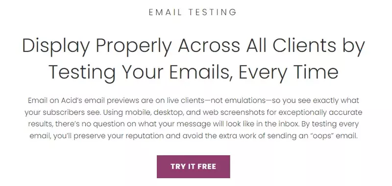 email testing