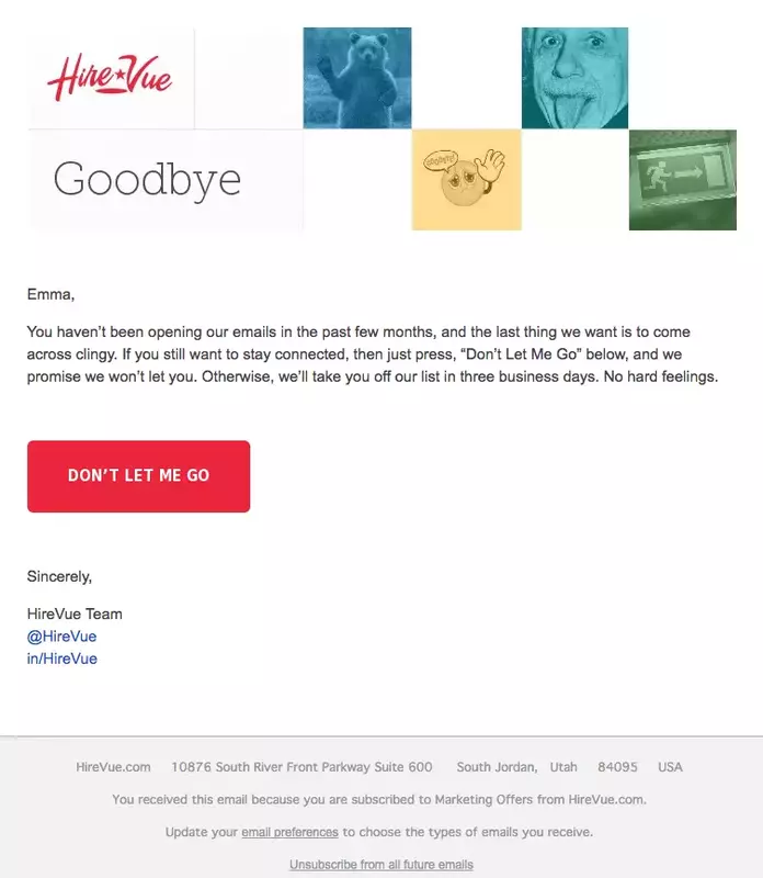 hirevue unsubscribe email