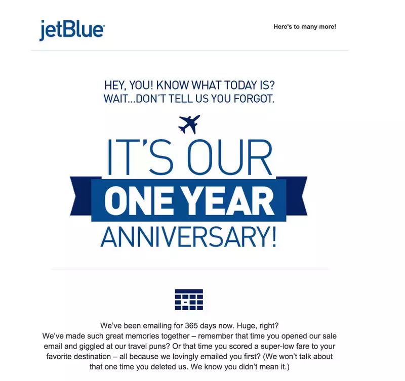 jetblue email marketing