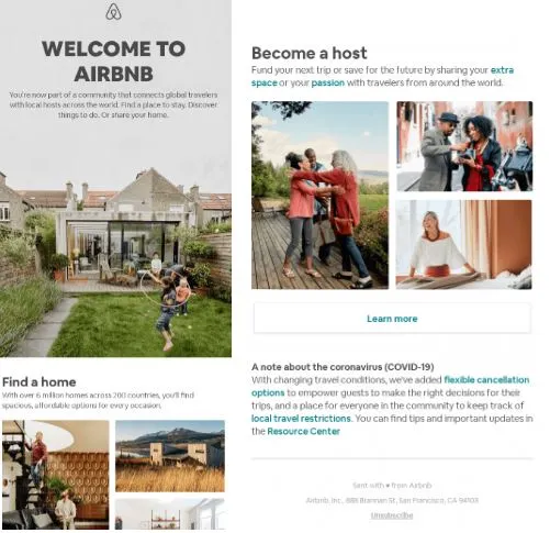 how airbnb works email