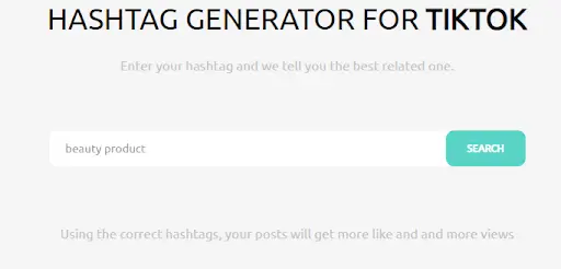 hashtag generator for tiktok