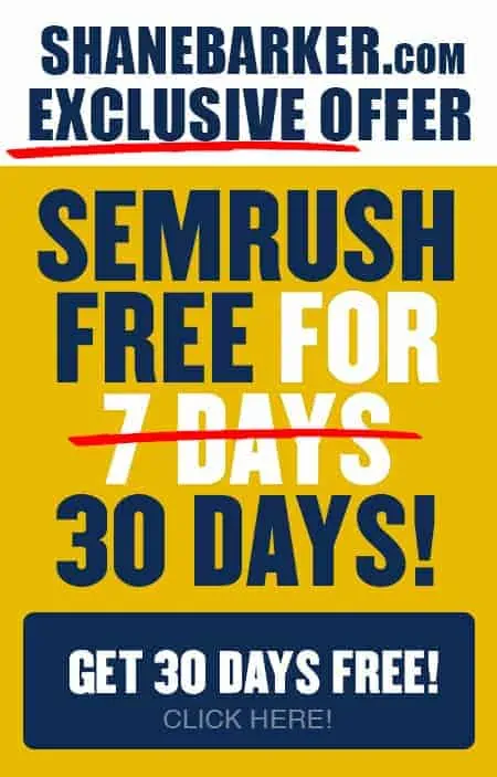 semrush 30 days free trial