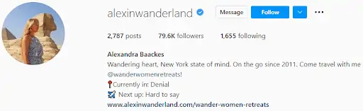 good travel influencer Instagram bio