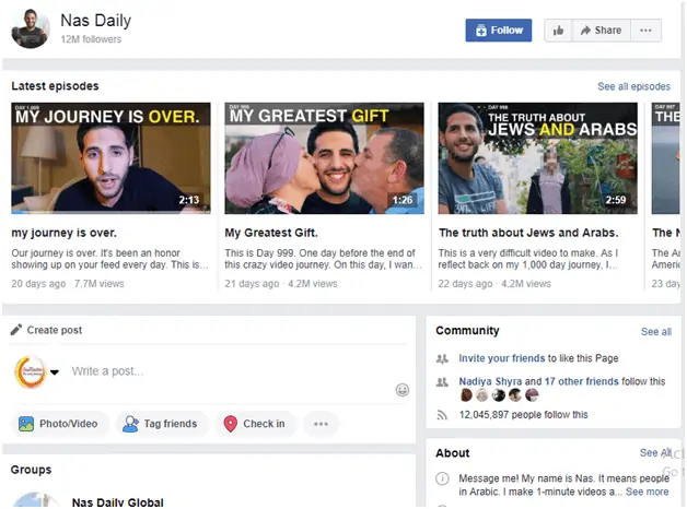Nas Daily facebook How To Become An Influencer