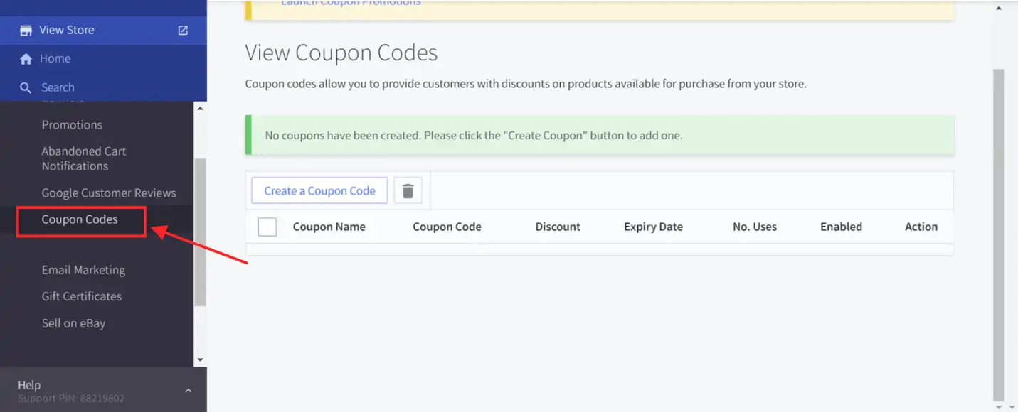 bigcommerce create coupon code