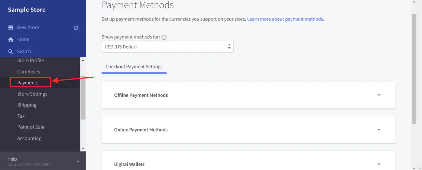 bigcommerce payment methods