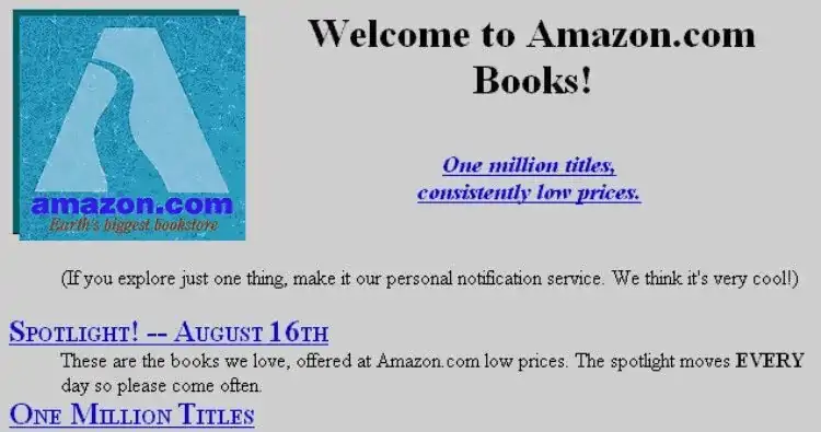 Amazon.com in 1994 - first website
