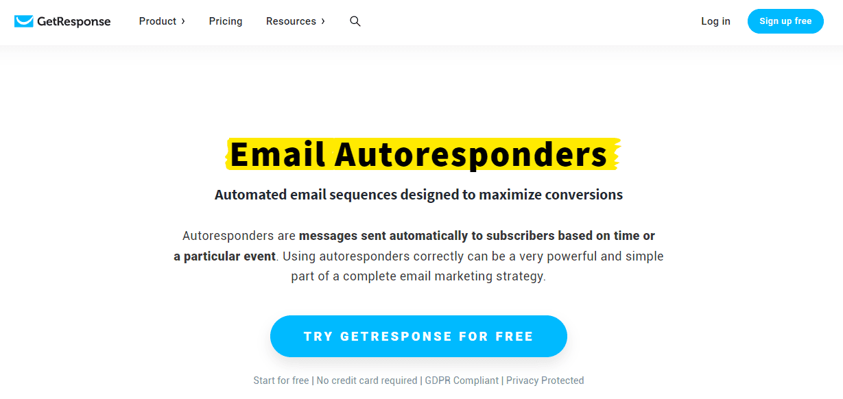 getresponse - best email autoresponder software