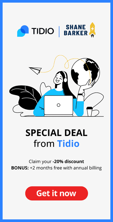 special deal from Tidio 20% off