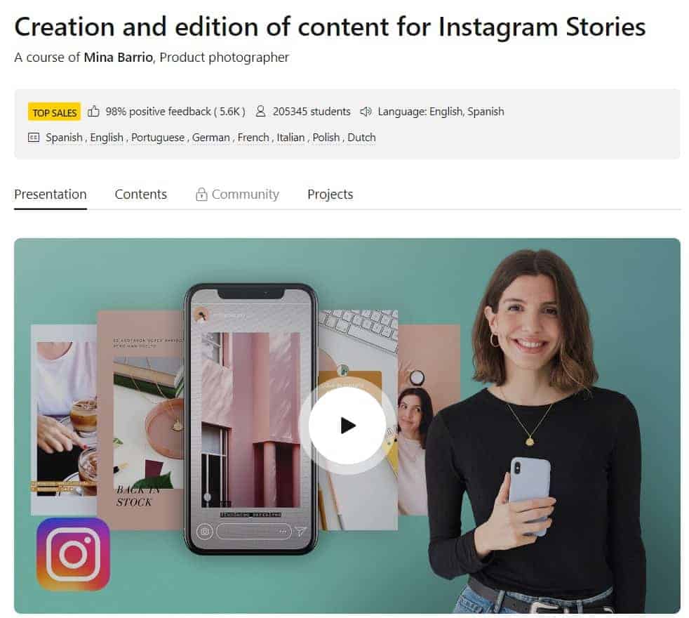 Content Creation and Editing for Instagram Stories
