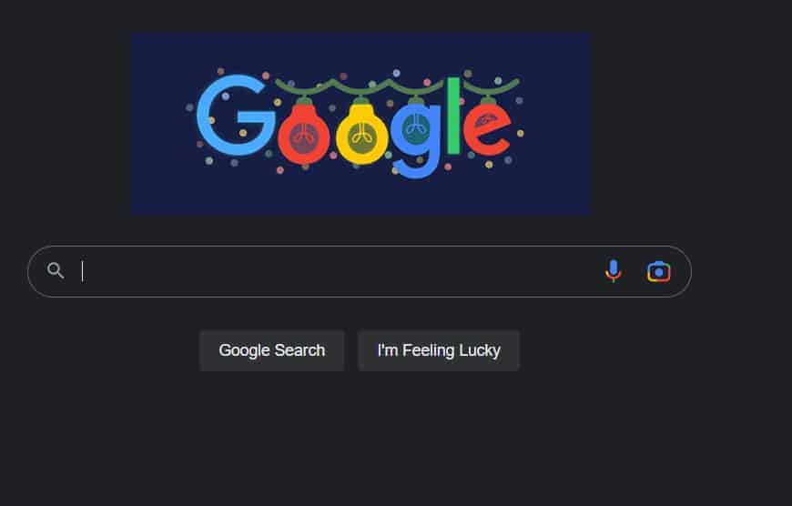 google search christmas style logo
