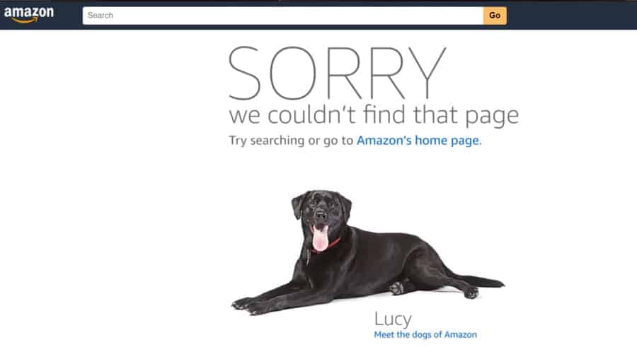 Amazon 404 error page