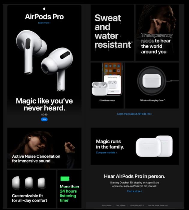 Apple's AirPods Pro launch email 