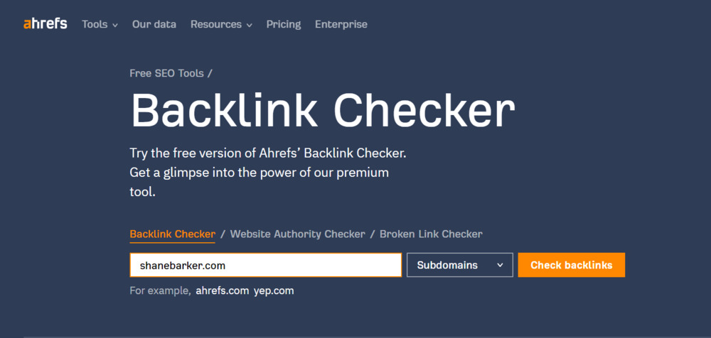 Backlink Finder Ahrefs