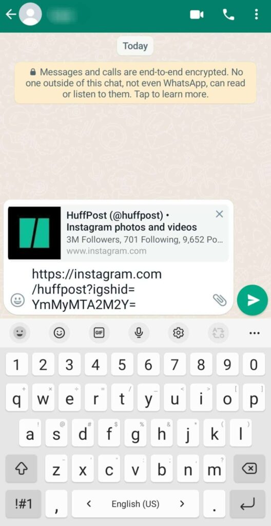 how to copy an instagram profile link and share it on whatsapp